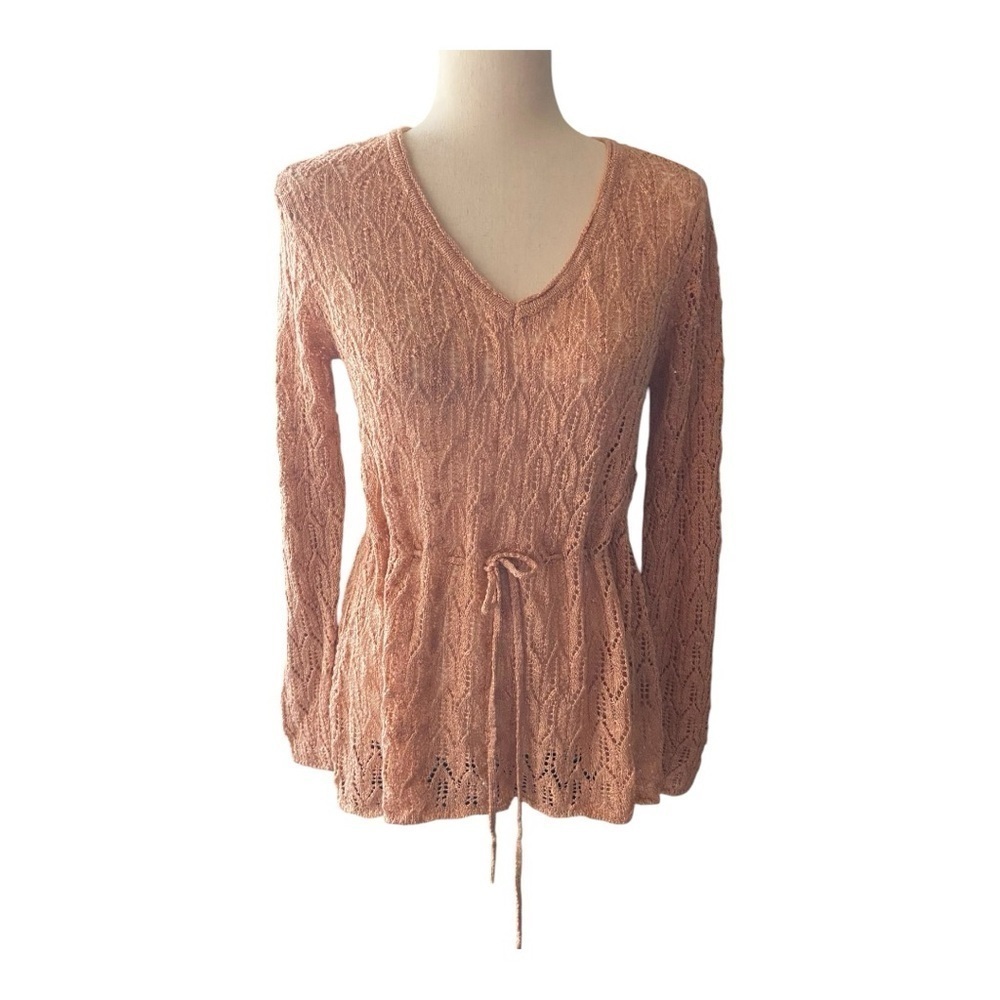 GRACE & LACE-ROSE GOLD SWEATER -SIZE MEDIUM